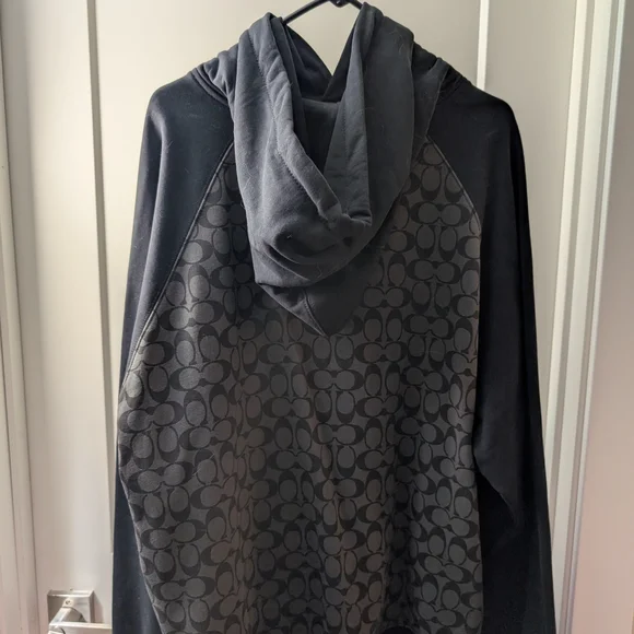 Coach Black and Gray Signature C Pullover Hoodie - Picture 2 of 3